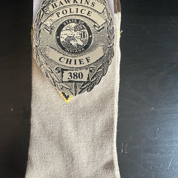 New Stranger Things Culturefly Hawkins Police Depart. Indiana socks - Picture 1 of 2